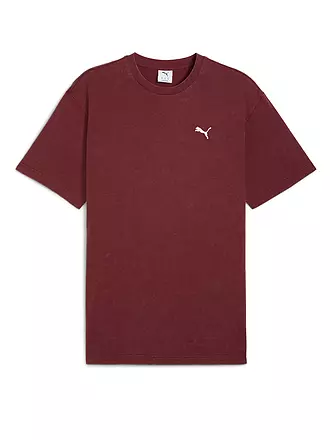PUMA | T-shirt homme ESS ELEVATED Relaxed Wash | dunkelrot